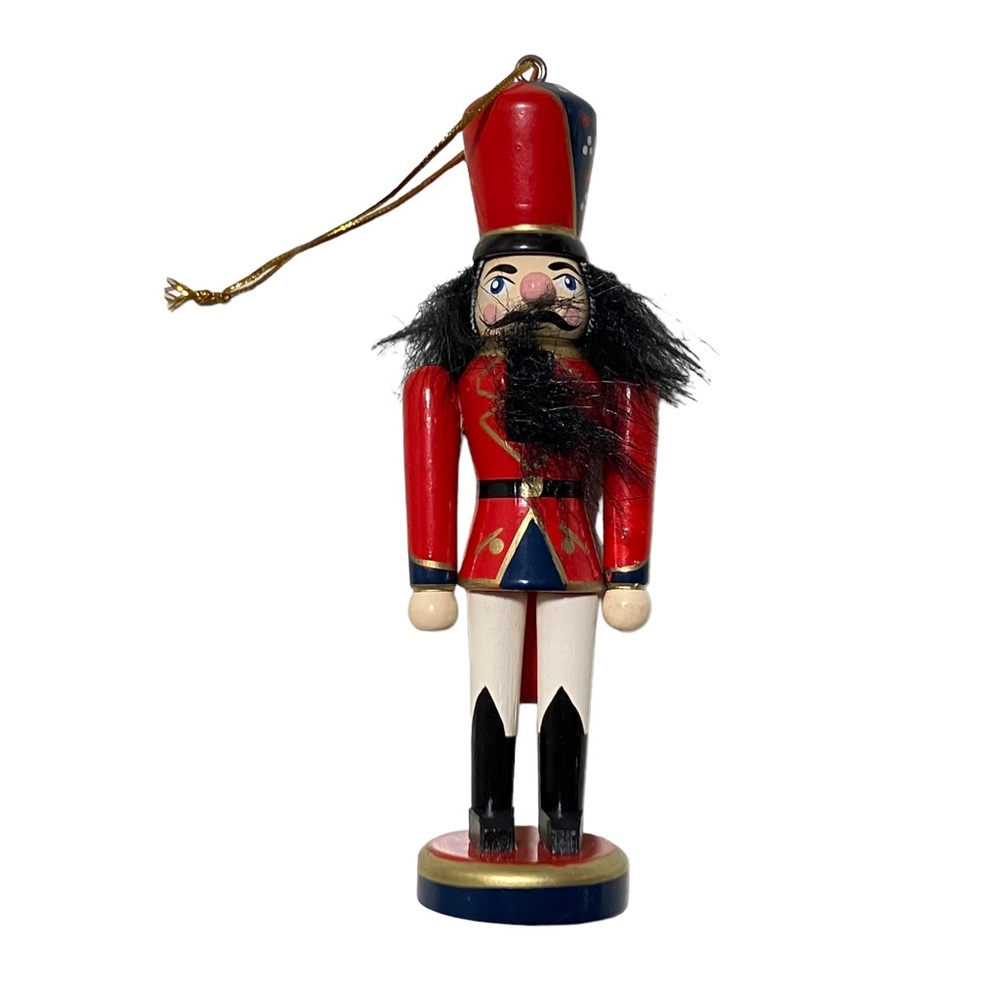 Vintage Wooden Nutcracker Christmas Ornament